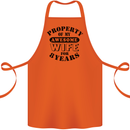 8th Wedding Anniversary 8 Year Funny Wife Cotton Apron 100% Organic Orange