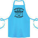 8th Wedding Anniversary 8 Year Funny Wife Cotton Apron 100% Organic Turquoise