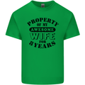 8th Wedding Anniversary 8 Year Funny Wife Mens Cotton T-Shirt Tee Top Irish Green