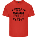 8th Wedding Anniversary 8 Year Funny Wife Mens Cotton T-Shirt Tee Top Red
