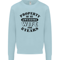 8th Wedding Anniversary 8 Year Funny Wife Mens Sweatshirt Jumper Light Blue