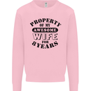 8th Wedding Anniversary 8 Year Funny Wife Mens Sweatshirt Jumper Light Pink