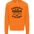 8th Wedding Anniversary 8 Year Funny Wife Mens Sweatshirt Jumper Orange