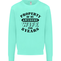 8th Wedding Anniversary 8 Year Funny Wife Mens Sweatshirt Jumper Peppermint