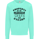 8th Wedding Anniversary 8 Year Funny Wife Mens Sweatshirt Jumper Peppermint
