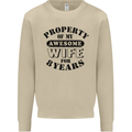 8th Wedding Anniversary 8 Year Funny Wife Mens Sweatshirt Jumper Sand