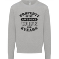 8th Wedding Anniversary 8 Year Funny Wife Mens Sweatshirt Jumper Sports Grey