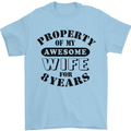 8th Wedding Anniversary 8 Year Funny Wife Mens T-Shirt 100% Cotton Light Blue