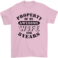 8th Wedding Anniversary 8 Year Funny Wife Mens T-Shirt 100% Cotton Light Pink