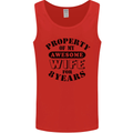 8th Wedding Anniversary 8 Year Funny Wife Mens Vest Tank Top Red