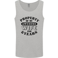 8th Wedding Anniversary 8 Year Funny Wife Mens Vest Tank Top Sports Grey