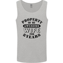 8th Wedding Anniversary 8 Year Funny Wife Mens Vest Tank Top Sports Grey
