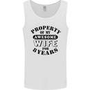 8th Wedding Anniversary 8 Year Funny Wife Mens Vest Tank Top White