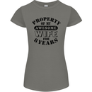 8th Wedding Anniversary 8 Year Funny Wife Womens Petite Cut T-Shirt Charcoal
