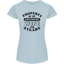 8th Wedding Anniversary 8 Year Funny Wife Womens Petite Cut T-Shirt Light Blue