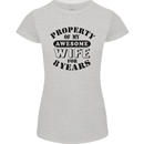 8th Wedding Anniversary 8 Year Funny Wife Womens Petite Cut T-Shirt Sports Grey