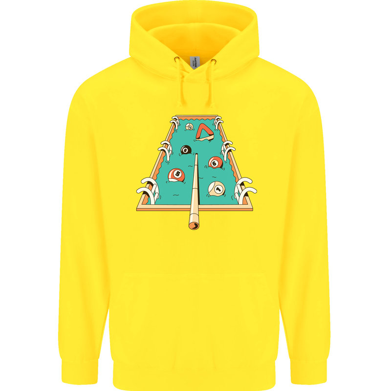 9-Ball Pool Funny Swimming Pool Mashup Childrens Kids Hoodie Yellow