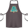 9-Ball Pool Funny Swimming Pool Mashup Cotton Apron 100% Organic Dark Grey