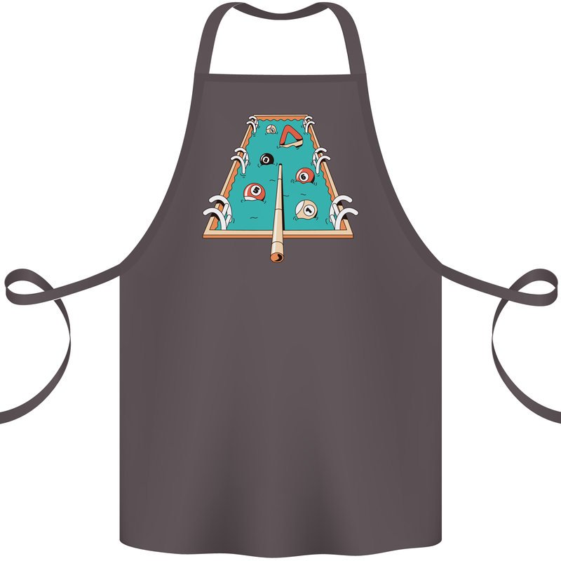 9-Ball Pool Funny Swimming Pool Mashup Cotton Apron 100% Organic Dark Grey