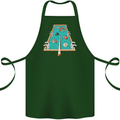 9-Ball Pool Funny Swimming Pool Mashup Cotton Apron 100% Organic Forest Green