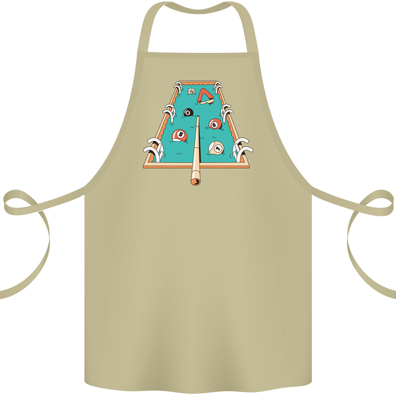 9-Ball Pool Funny Swimming Pool Mashup Cotton Apron 100% Organic Khaki