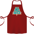 9-Ball Pool Funny Swimming Pool Mashup Cotton Apron 100% Organic Maroon