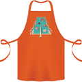 9-Ball Pool Funny Swimming Pool Mashup Cotton Apron 100% Organic Orange