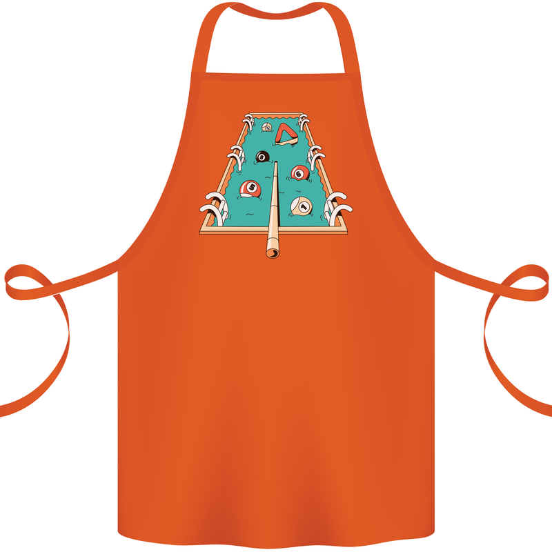 9-Ball Pool Funny Swimming Pool Mashup Cotton Apron 100% Organic Orange