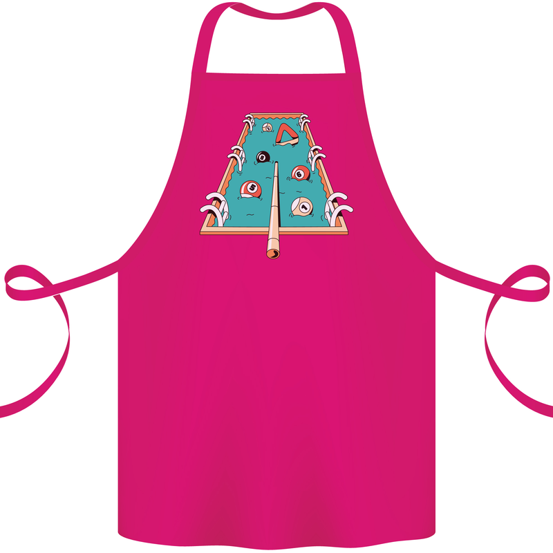 9-Ball Pool Funny Swimming Pool Mashup Cotton Apron 100% Organic Pink