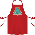 9-Ball Pool Funny Swimming Pool Mashup Cotton Apron 100% Organic Red