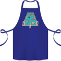 9-Ball Pool Funny Swimming Pool Mashup Cotton Apron 100% Organic Royal Blue