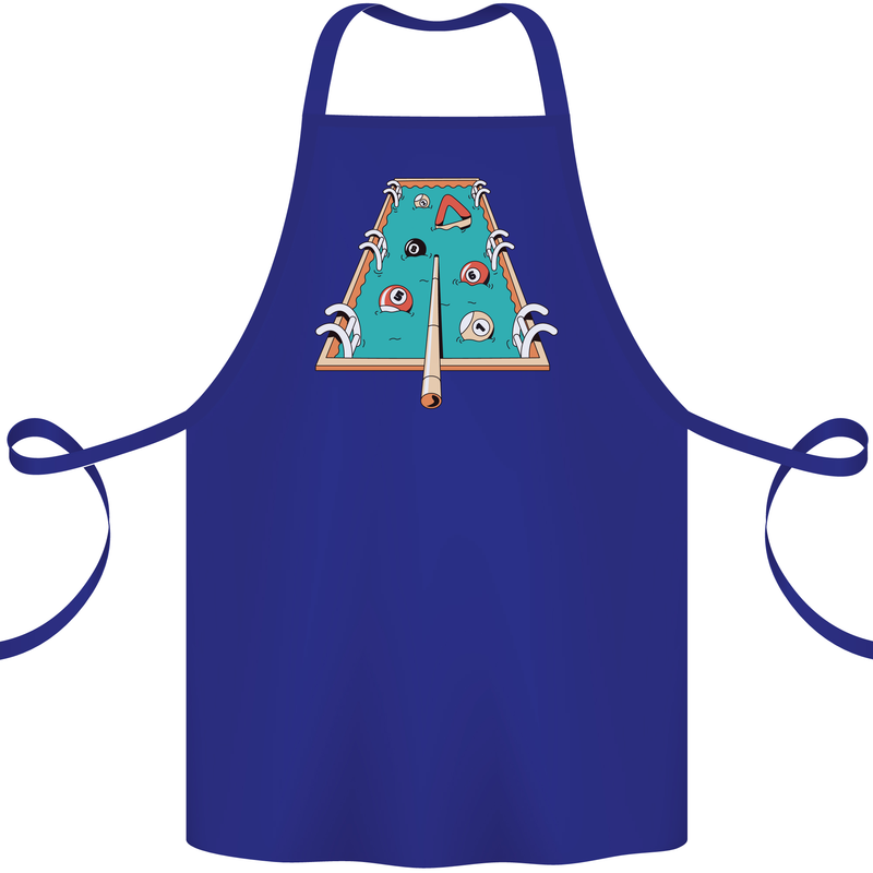 9-Ball Pool Funny Swimming Pool Mashup Cotton Apron 100% Organic Royal Blue