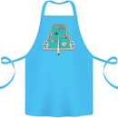 9-Ball Pool Funny Swimming Pool Mashup Cotton Apron 100% Organic Turquoise