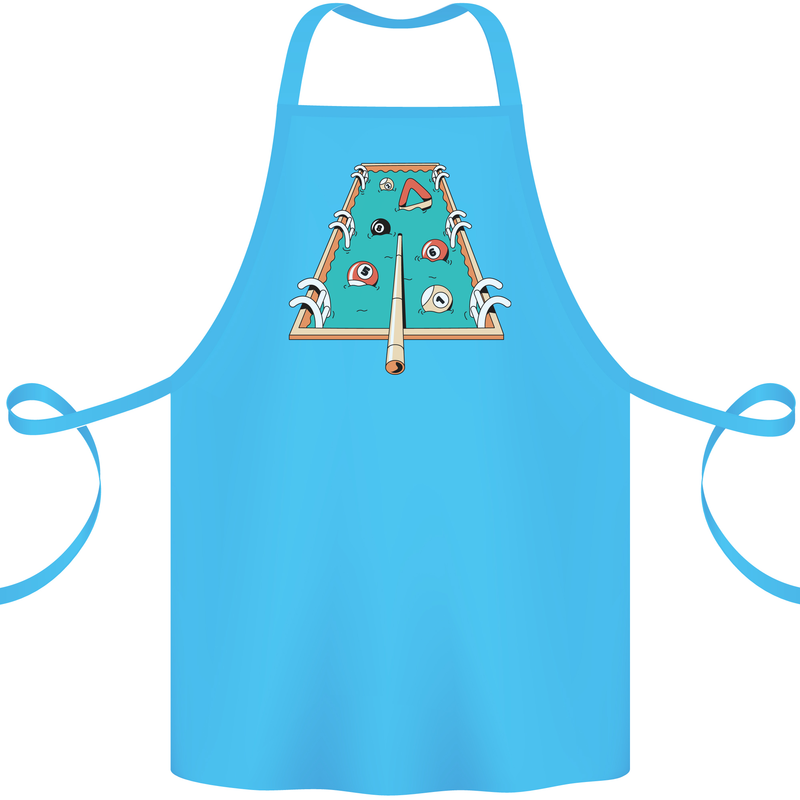 9-Ball Pool Funny Swimming Pool Mashup Cotton Apron 100% Organic Turquoise