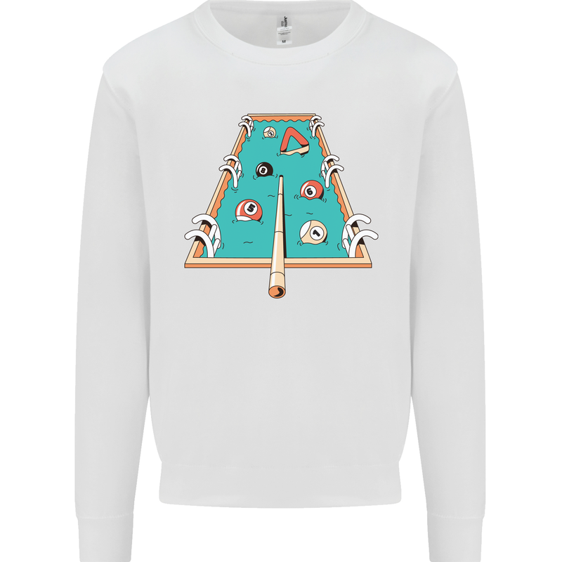 9-Ball Pool Funny Swimming Pool Mashup Kids Sweatshirt Jumper White
