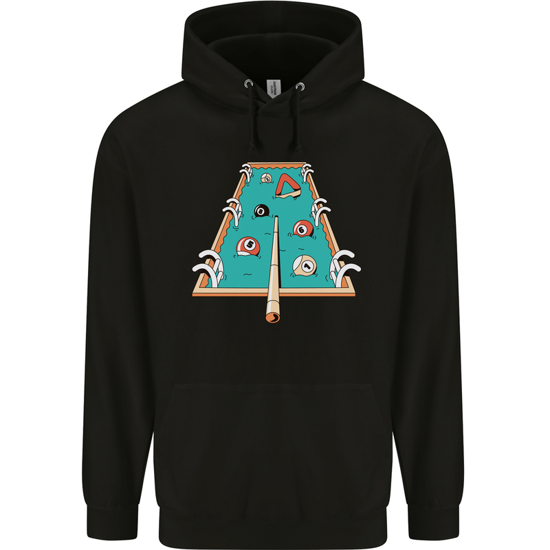9-Ball Pool Funny Swimming Pool Mashup Mens 80% Cotton Hoodie Black