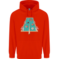 9-Ball Pool Funny Swimming Pool Mashup Mens 80% Cotton Hoodie Bright Red
