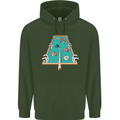 9-Ball Pool Funny Swimming Pool Mashup Mens 80% Cotton Hoodie Forest Green