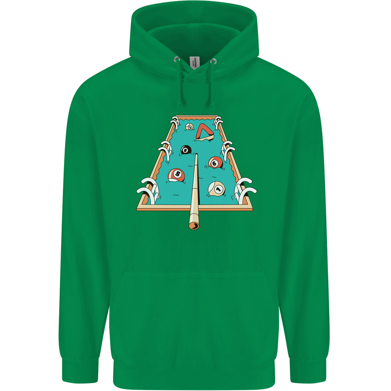 9-Ball Pool Funny Swimming Pool Mashup Mens 80% Cotton Hoodie Irish Green