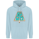 9-Ball Pool Funny Swimming Pool Mashup Mens 80% Cotton Hoodie Light Blue