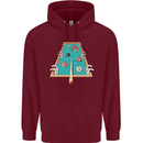 9-Ball Pool Funny Swimming Pool Mashup Mens 80% Cotton Hoodie Maroon