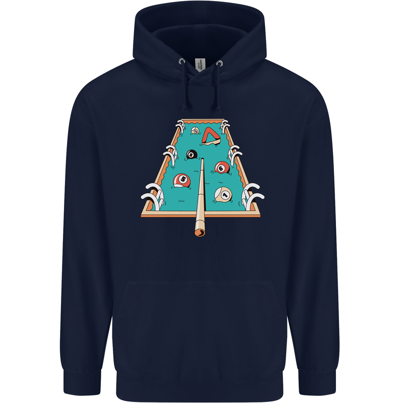 9-Ball Pool Funny Swimming Pool Mashup Mens 80% Cotton Hoodie Navy Blue