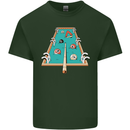 9-Ball Pool Funny Swimming Pool Mashup Mens Cotton T-Shirt Tee Top Forest Green