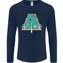 9-Ball Pool Funny Swimming Pool Mashup Mens Long Sleeve T-Shirt Navy Blue