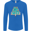 9-Ball Pool Funny Swimming Pool Mashup Mens Long Sleeve T-Shirt Royal Blue