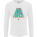 9-Ball Pool Funny Swimming Pool Mashup Mens Long Sleeve T-Shirt White