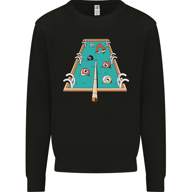 9-Ball Pool Funny Swimming Pool Mashup Mens Sweatshirt Jumper Black