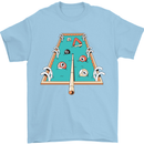 9-Ball Pool Funny Swimming Pool Mashup Mens T-Shirt 100% Cotton Light Blue