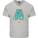 9-Ball Pool Funny Swimming Pool Mashup Mens V-Neck Cotton T-Shirt Sports Grey