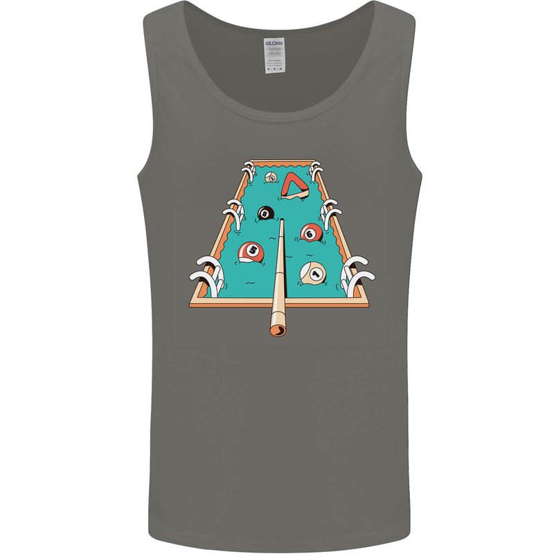 9-Ball Pool Funny Swimming Pool Mashup Mens Vest Tank Top Charcoal